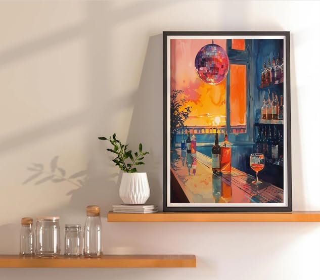 Paint by Numbers Kit for Adults,Vintage Cocktail Adult Paint by Number Kits on Canvas Without Frame,DIY Acrylic Paint Kit Arts and Crafts for Adults,Easy Paint for Canvas Painting for Decor 16x20inch