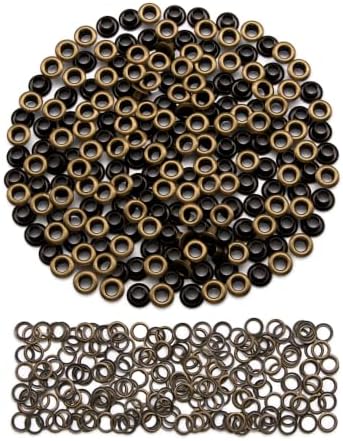 SEMINI 400 Sets 4mm Bronze Grommet Eyelet Kit for Fabric Leather Crafts