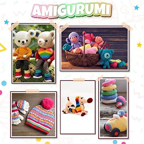TYH Supplies Acrylic Yarn for Crocheting & Knitting, 50 Unique Colors, 44 Yards Each (2200 Yards Total), DK Light Worsted Weight, Soft Mini Skeins for Amigurumi, Crafts, Kids & Adults
