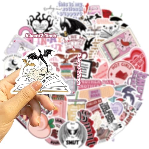 104 PCS Romance Book Stickers for Kindle- Bookish Fantasy Dragon Aesthetic Stickers for Kindle Case, Water Bottle, Scrapbook, Journal - Cute Book Lover Gifts for Adults Teens