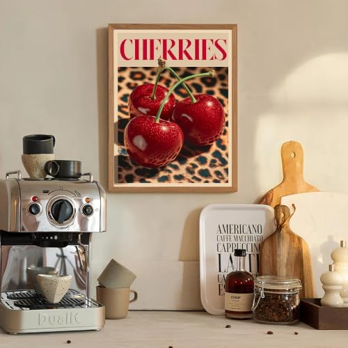 Vintage Cherries Diamond Art Kits for Adults, Diamond Painting Kit Adults for Beginners, Round 5D DIY Dimond art,Full Drill Painting Kit Art and Crafts for Adults Home Wall Decor【11.8x15.7inch】