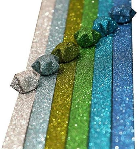 Origami Stars Papers Package DIY Paper Glitter Origami Stars, 400 Sheets, 20 Colors (20 Glitter Colors)