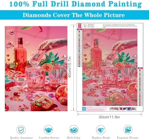 Pink girl Cocktail Dice Diamond Art Kits for Adults Diamond Painting Kits