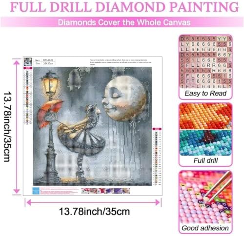 Girl and Moon Diamond Art Kits for Adult diamond painting kits for adults