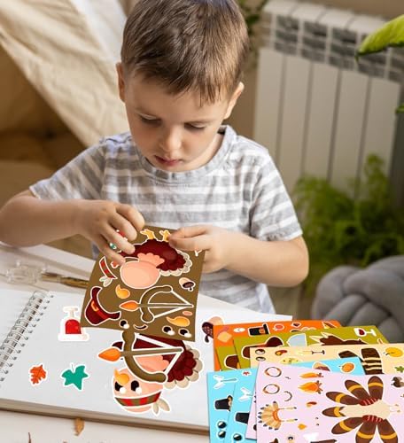 Thanksgiving Stickers for Kids, Thanksgiving Crafts Party Supplies for Kids