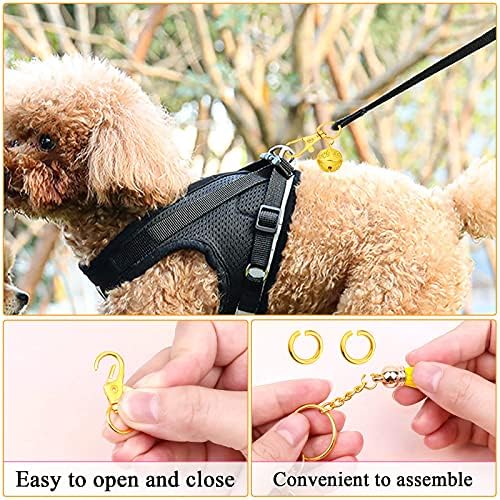 Keychain Rings for Crafts, Selizo 120pcs Gold Keychain Hardware Includes 60pcs Key Chain Hooks and 60pcs Key Rings for Keychains, Acrylic Blanks and Resin Craft