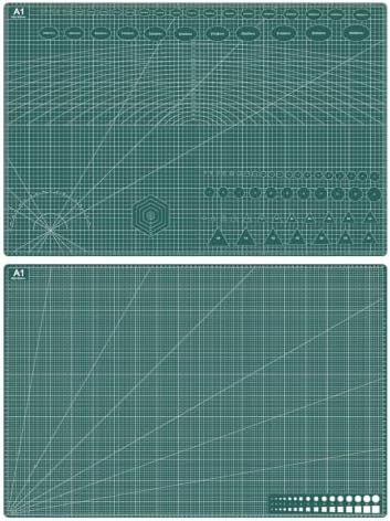 Large Cutting Mat, 35" x 23", 1 Pack Double-Sided 5-Ply Self Healing Cutting Mat, for Sewing, Quilting, Scrapbooking & Craft, Large Craft Cutting Board for Hobby Use(A1), Green