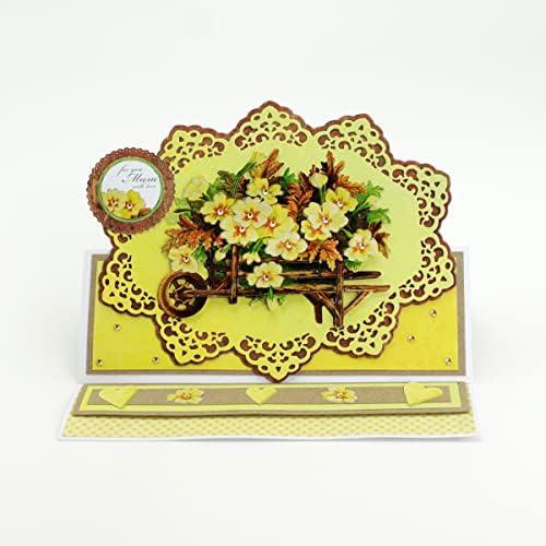 Katy Sue Designs Country Garden 3D Die-Cut Decoupage Sheets for Card Making. A Pack of 12 Sheets of Country Cottage, Gardening, and Floral-Themed Die Cuts for Card Making Supplies