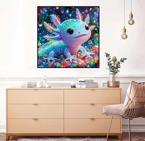 Axquilon Axolotl Diamond Art Kits for Adults 14x14 Inch