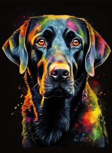 EIBEILI Diamond Painting Kits for Adults DIY 5D Diamond Art Paint with Round Diamonds Full Drill Gem Dog Art Painting Kit for Home Wall Decor Gifts 12x16inch