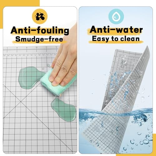 Self Healing Cutting Mat 18" x 12", A3 Double-Sided for Sewing & Quilting | Non-slip, 5-Ply Rotary Cutting Mat for Crafts Cutting Fabric Scrapbooking, and Small Modeling Projects, Slate Gray