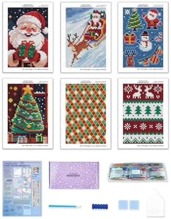 forever young Christmas Small Diamond Art Kits, 5x7 Inch Canvas
