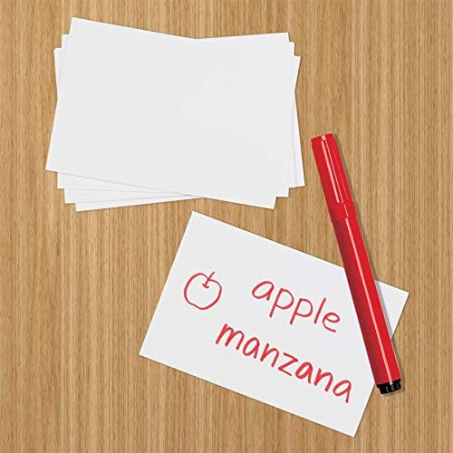 Amazon Basics Blank Index Cards for Studying and Note Taking, White, 4" x 6", 1000 Count (Pack of 2)