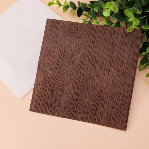 BAOFALI 3D Embossing Folder for Card Making,Wood Grain Plastic Texture Fades Embossing Folder Template for Scrapbooking Cardstock Album DIY Decoration Paper Crafting 5.9x5.9inch