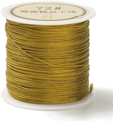 Elecrelive 43 Yards Nylon String 0.8mm Dark Goldenrod Nylon Beading Thread