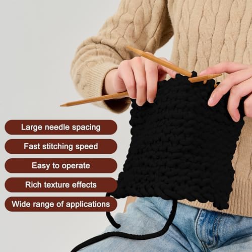 Black Chunky Chenille Yarn, #6 Super Bulky, 28 oz/576 Yards