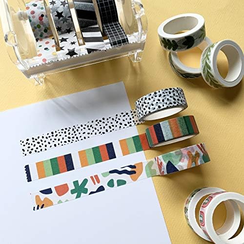 12 Rolls Washi Tape Set for Journaling, Scrapbooking & Decorative Crafts