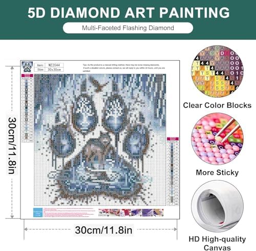 Zythron Wolf Diamond Art Kits for Adults,Diamond Painting Kits for Beginner