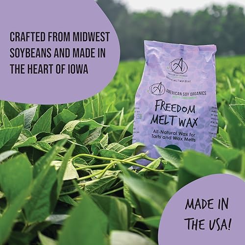 American Soy Organics Freedom Soy Melt Wax for DIY Candle Making, 5 lbs