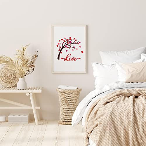 Louise Maelys Love Heart Tree Embroidery Kit for Adults, Romantic DIY Craft