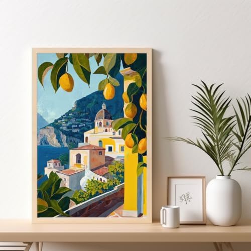Lemon Tree Framed Paint by Numbers Kit for Adults Beginner 8x12 inch