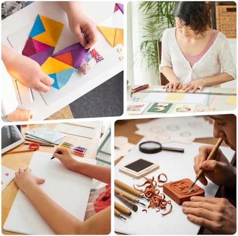LemonRoad Plastic Cutting Mats Translucent, 4 Pack, 12 x 6 Inches