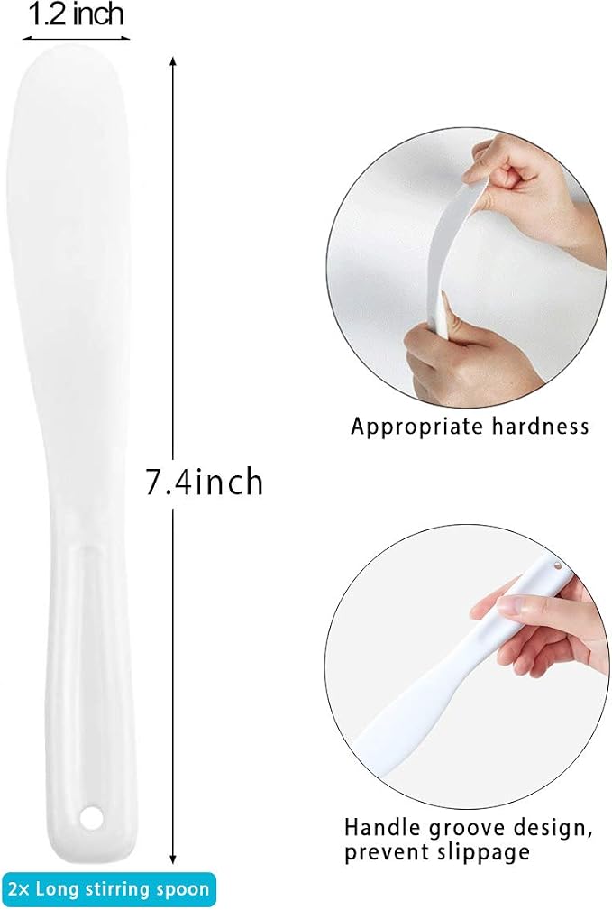 Silicone Stir Sticks Kit 16Pcs, Silicone Epoxy Brush, Silicone Stirring Tool, Mixing Spoon, Silicone Scraper DIY Crafts Tool for Resin Epoxy Liquid Paint