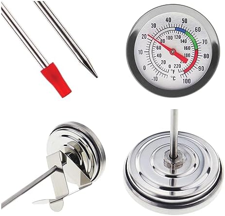 Candle Thermometer for Candle Making - DIY Wax Candle Making Supplies - Ideal Candle Making Thermometer with Clip and 175mm Stainless Steel Probe