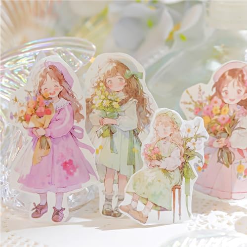 Alideco 6 pcs Decorative Adhesive Tapes Cartoon PET Tape Great for Bullet Journal Supplies, Arts, Scrapbook, DIY Crafts, Planners(huahuibiankuang) (xindonghuadian)
