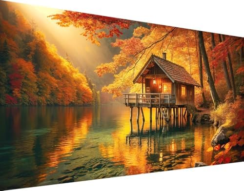 Large Diamond Art Kits for Adults Fall Landscape Big Diamond Painting Kits