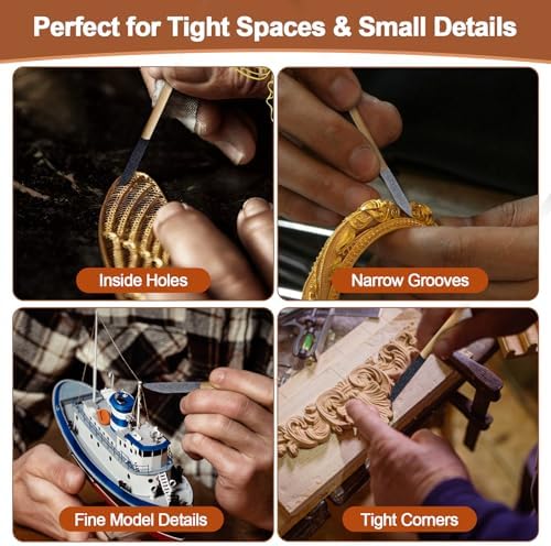 Sanding Sticks 60PCS, 120/280 Grit for Plastic Models, Wood & Resin | 5.4" x 0.2", Double-Ended Sanding Tool, Flat Round Pointed Tips, Model Kit Detailing, 3D Print Finishing, DIY, Precision Work