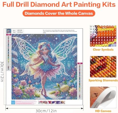 Axquilon Fairy Diamond Art Kits for Adults 14x14inch