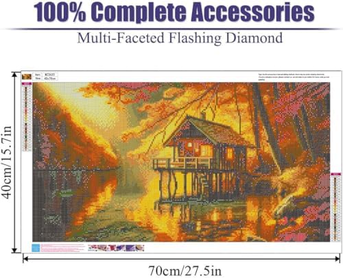 Large Diamond Art Kits for Adults Fall Landscape Big Diamond Painting Kits