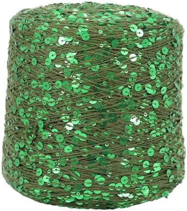 ECYC Ltd 153 Yards Cotton Sequin Yarn, Sparkle Thread for Crocheting and Knitting, DIY Craft Projects - Glitter Sequin Cotton Yarn