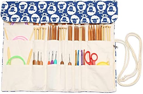 Teamoy Knitting Needle Crochet Hook Case Organizer Holder(up to 14"), Sheep