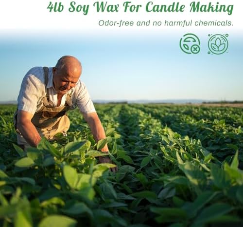 Handnatur 4lb Soy Wax Melt Kit with Digital Wax Melting Pot,