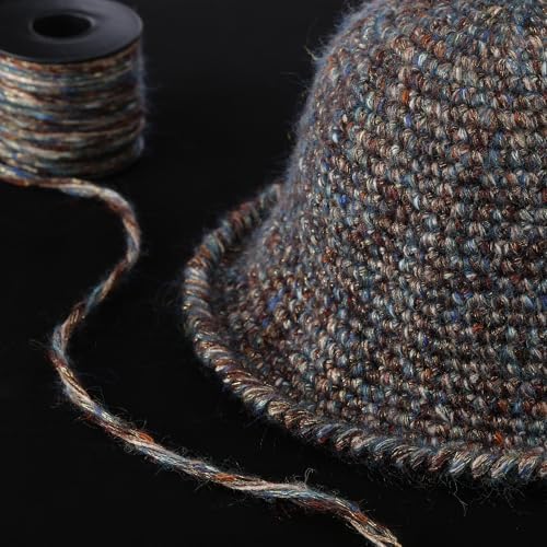 Sparkle Yarn, Glitter Yarn for Knitting Crocheting Crafts DIY, Set of 3 Rolls (Bronze Nebula)