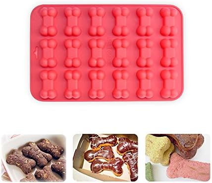 homEdge Puppy Dog Paw and Bone Silicone Molds, Set of 4PCS