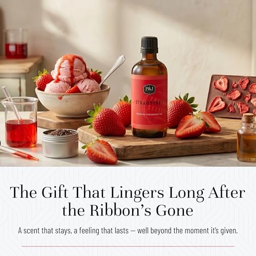 P&J Trading Fragrance Oil | Strawberry Oil 100ml - Candle Scents for Candle Making, Freshie Scents, Soap Making Supplies, Diffuser Oil Scents