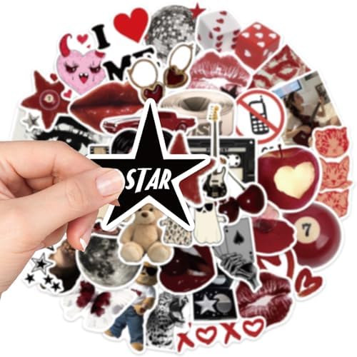 50 PCS Downtown Y2K Stickers, Waterproof Funny Stickers for Water Bottles,Laptop Guitar Skateboard Drum Stand Journaling Decorative Decals for Adults Woman