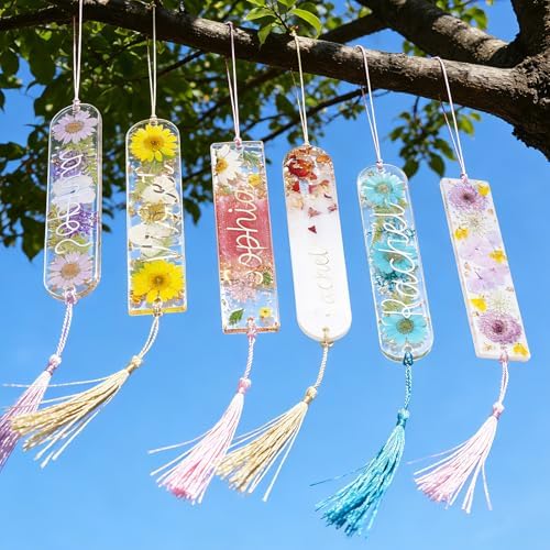 LET'S RESIN Bookmark Silicone Molds Set - 3 Shapes with 20Pcs Tassels