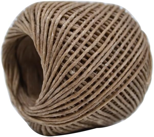 Beeswax Hemp Wick, 200 ft Spool, 100% Organic Hemp Wick Well Coated with Beeswax, Thick Gauge(1.0mm) Mother' Day+Easter Making Candle Making Decor or Gifts