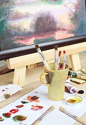 Wooden Stencil Brush Penta Angel Natural Wood Bristle Template Art Paint Brushes for Acrylic Oil Watercolor Painting on Wood Wall Paper and Crafts Project DIY (6)