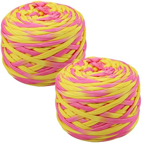 800g T-Shirt Yarn, 260 Yards Elastic Fabric Crochet DIY 08