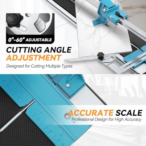 Auto Dynasty 35" Manual Tile Cutter, Cutting Ceramic Porcelain Tile Floor