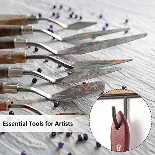 Honoson 16 Pieces Palette Knife Set Stainless Steel Painting Knives with Wood Handles for Acrylic Oil Painting Canvas Texturing Impasto Color Mixing & Blending Art Supplies for Artists and Beginners