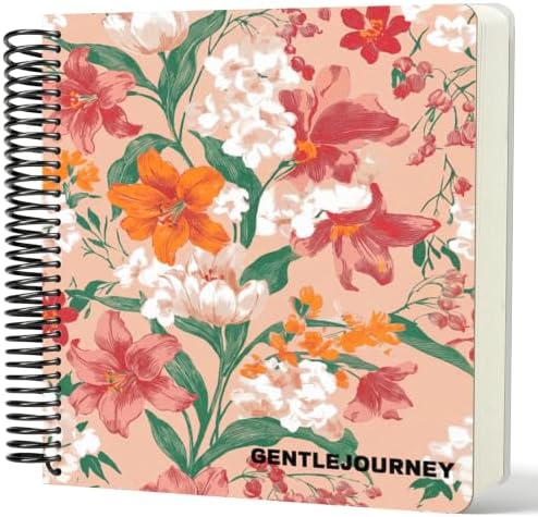 Hardcover Sketchbook,7.2"x8.3"Spiral Bound Drawing Pad,Lily Bouquet