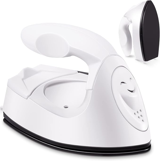 Honoson Mini Craft Iron with Charging Base Tiny,White