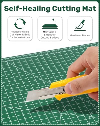 Self Healing Cutting Mat, 11" x 17", Double-Sided Rotary Cutting Mat for Sewing, Quilting, Scrapbooking & Craft, Craft Cutting Board for Hobby Use(A3)