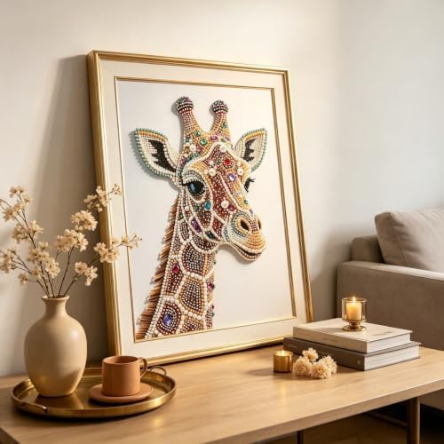 Giraffe Pearl Diamond Painting Kits for Adults,3D Diamond Art Pearl Kits